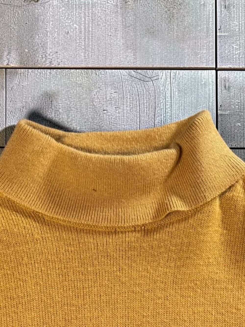 Vintage 70s Arnold Palmer Robert Bruce Turtleneck Sweater Gold Orange M Knit S/M - Picture 4 of 7
